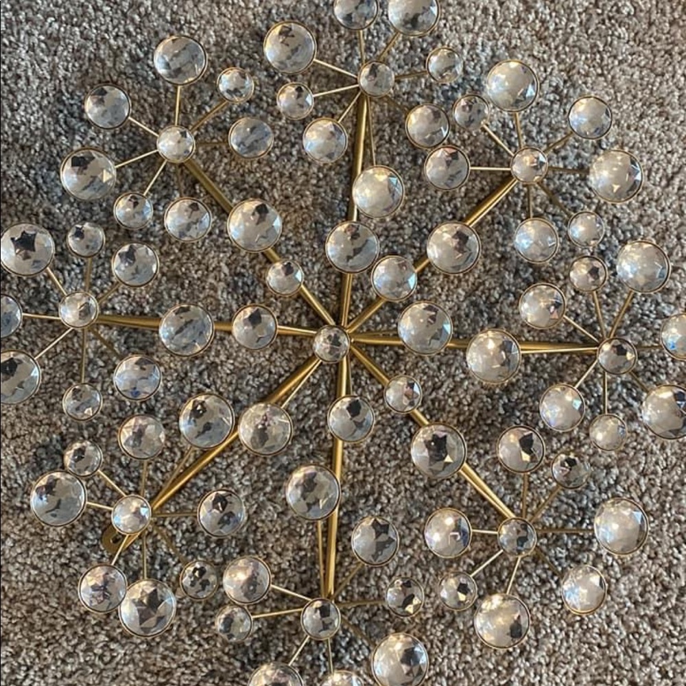 Gold and mirrored wall art
